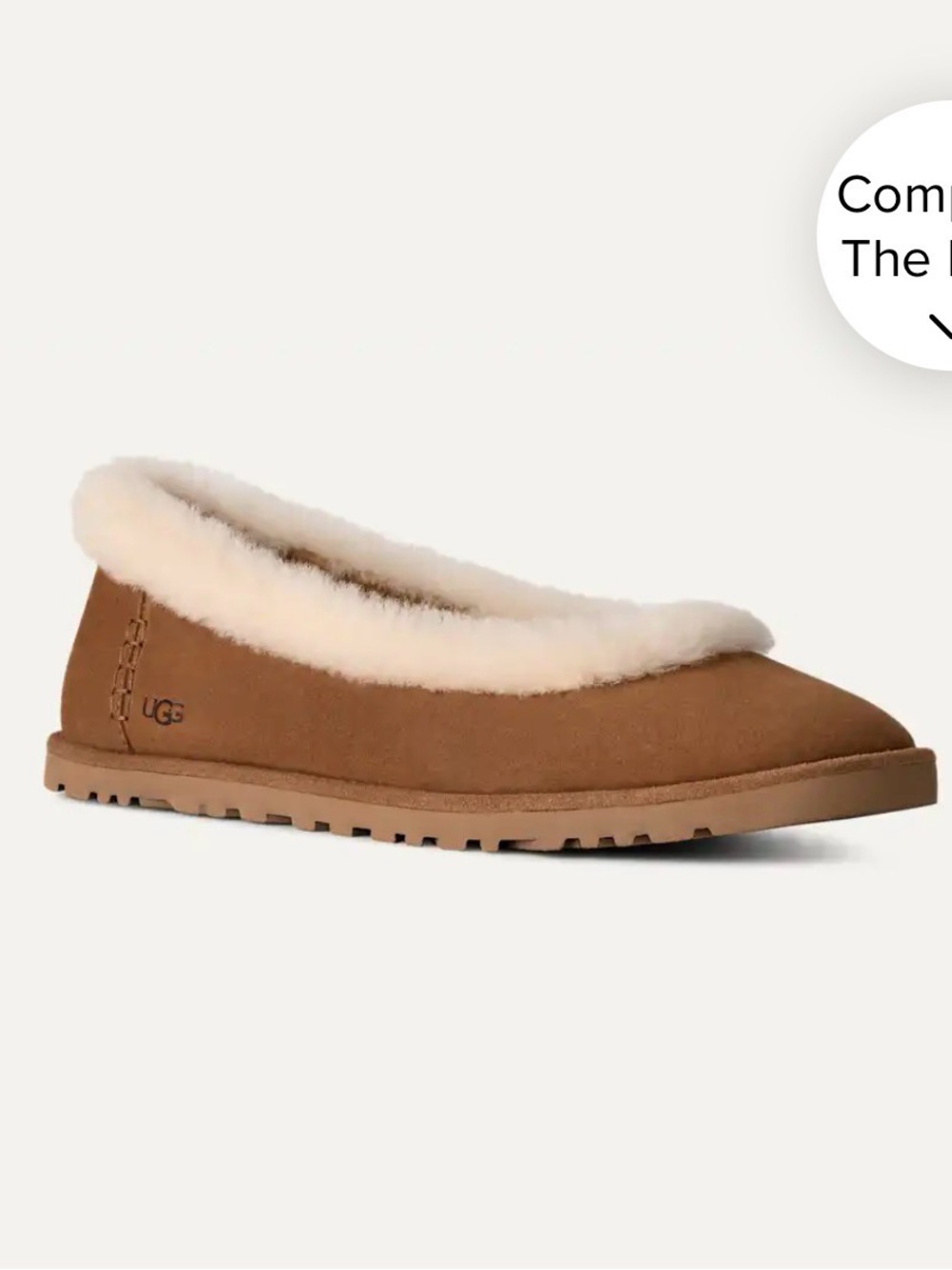 UGG 8.5 Chestnut Zora Women's Ballet Flat